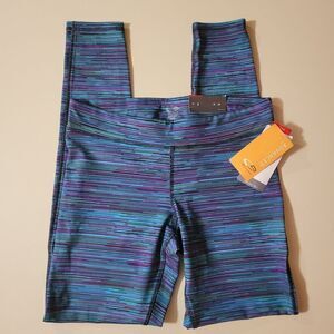 Champion C9 Women's Blue Space Dye Multi Color Fitted Performance Leggings